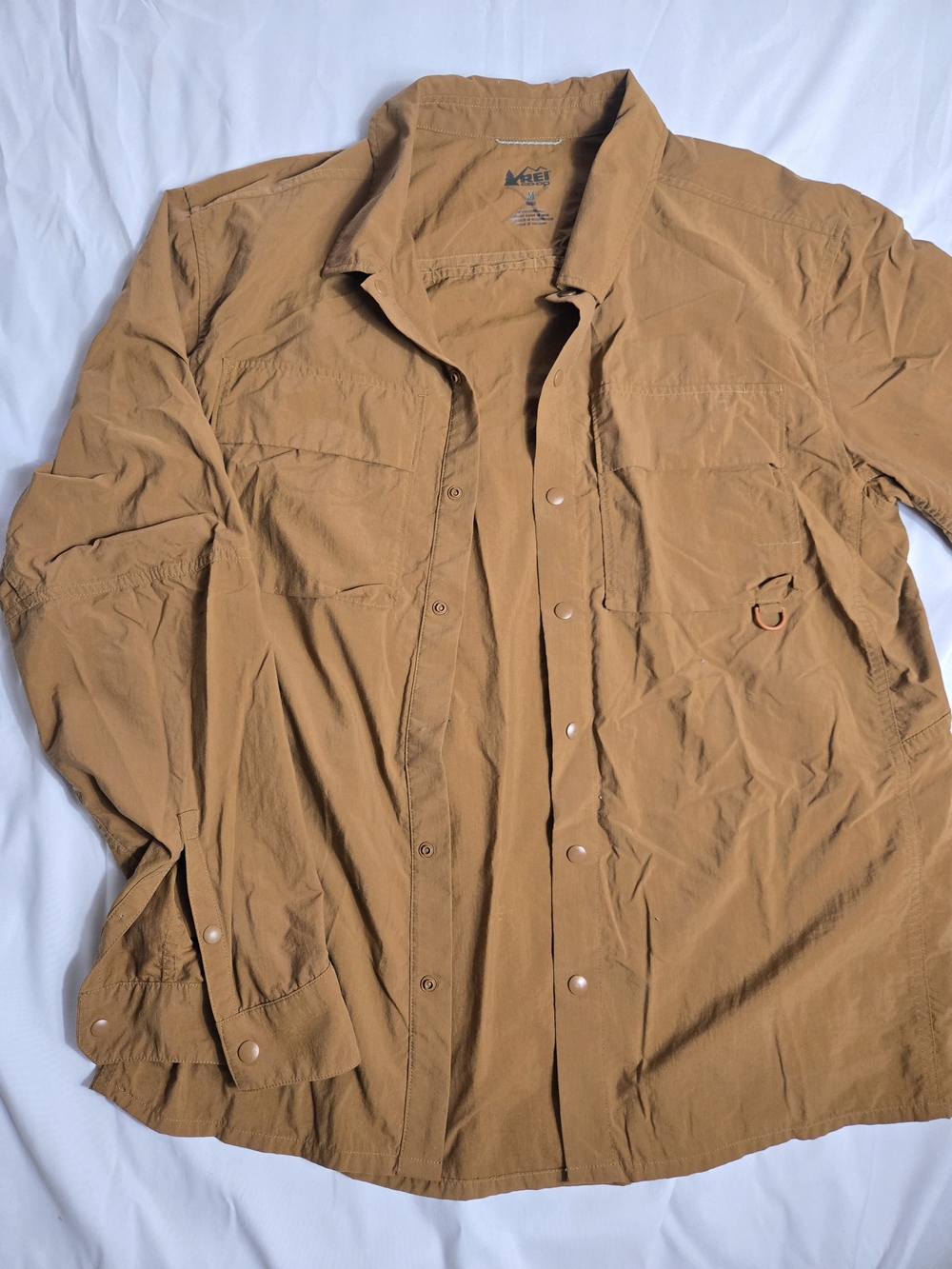 REI Men’s Lightweight Shirt Jacket in Rust Brown